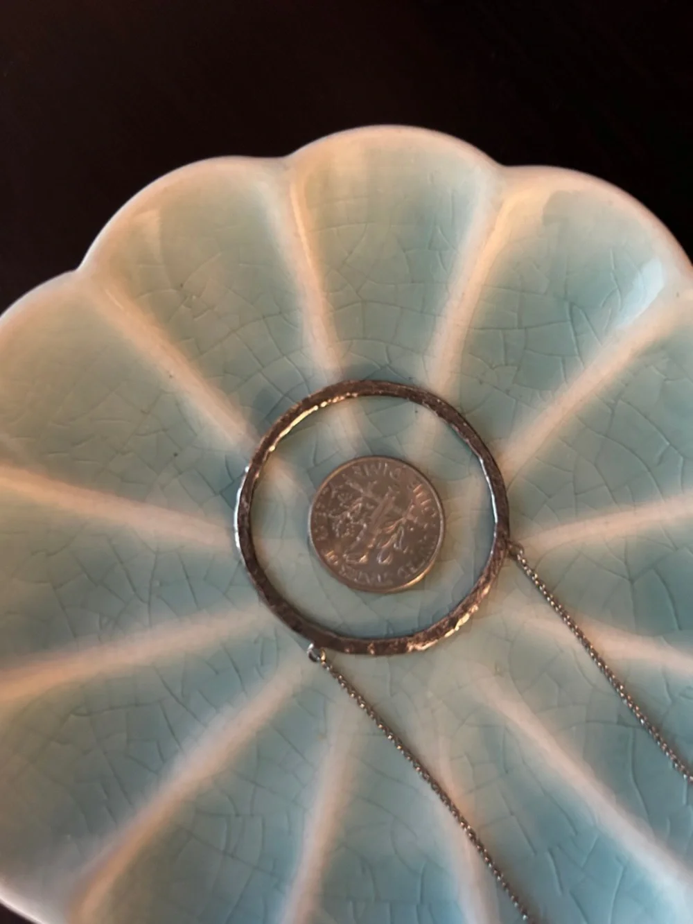 Sterling Silver Duomo Circle Pendant Necklace - Picture 5 of 6